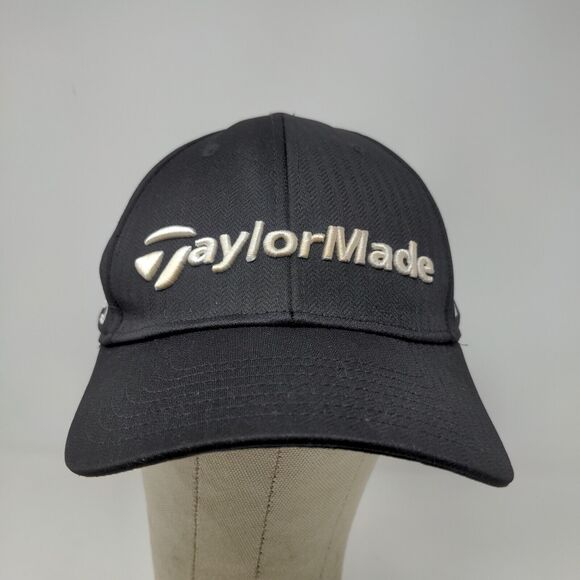 TaylorMade Men's Strapback Hat Black OSFA Embroidered Logo Spell Out - Picture 2 of 15